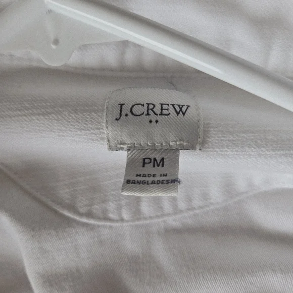 J.Crew white Utility jacket Cinch Drawstring PM Coastal Preppy Spring Summer EUC - Picture 12 of 15